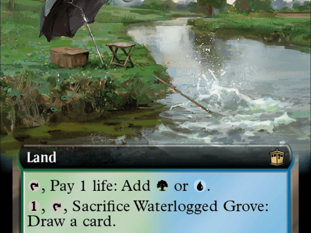 Waterlogged Grove (Extended Art) (Surge Foil) [Doctor Who] on Sale