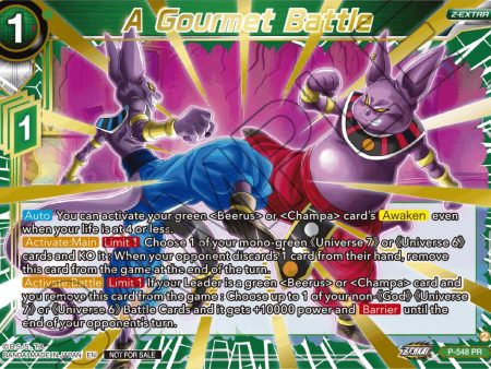 A Gourmet Battle (Championship Z Extra Card Pack 2023) (Gold-Stamped) (P-548) [Tournament Promotion Cards] Online Hot Sale